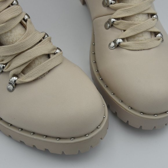 NIB DV Dolce Vita Oderra Women's Ankle Combat Boots, Off White, 9.5 - Picture 2 of 13